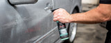 Spraying Evaporate Drying aid onto a Mercedes Car Paint.