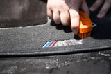 Cleaning cloth floor mats with Fabric Cleaner from Jay Leno's Garage Australia