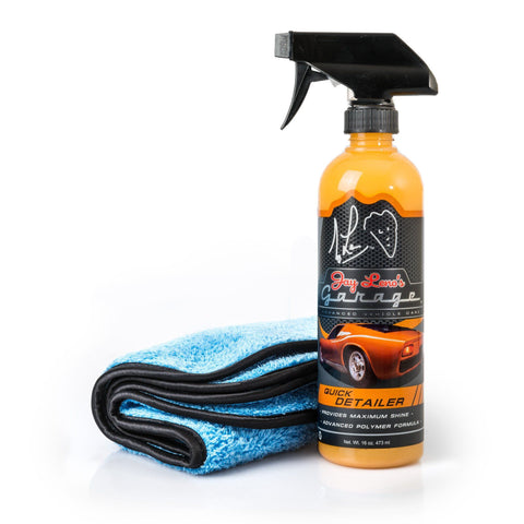 Quick Detailer Kit 473ml bottle with Premium Microfibre Polishing Towel from Jay Leno's Garage Australia Vehicle Care Products