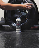 Tire Shine providing a long lasting wet look on tyres. From Jay Leno's Garage Australia